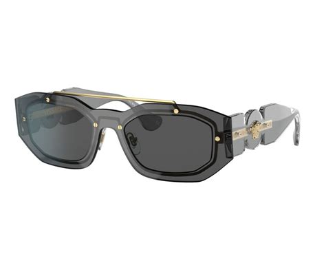 versace ve2235 100287|Versace VE2235 100287 Sunglasses Transparent Grey .